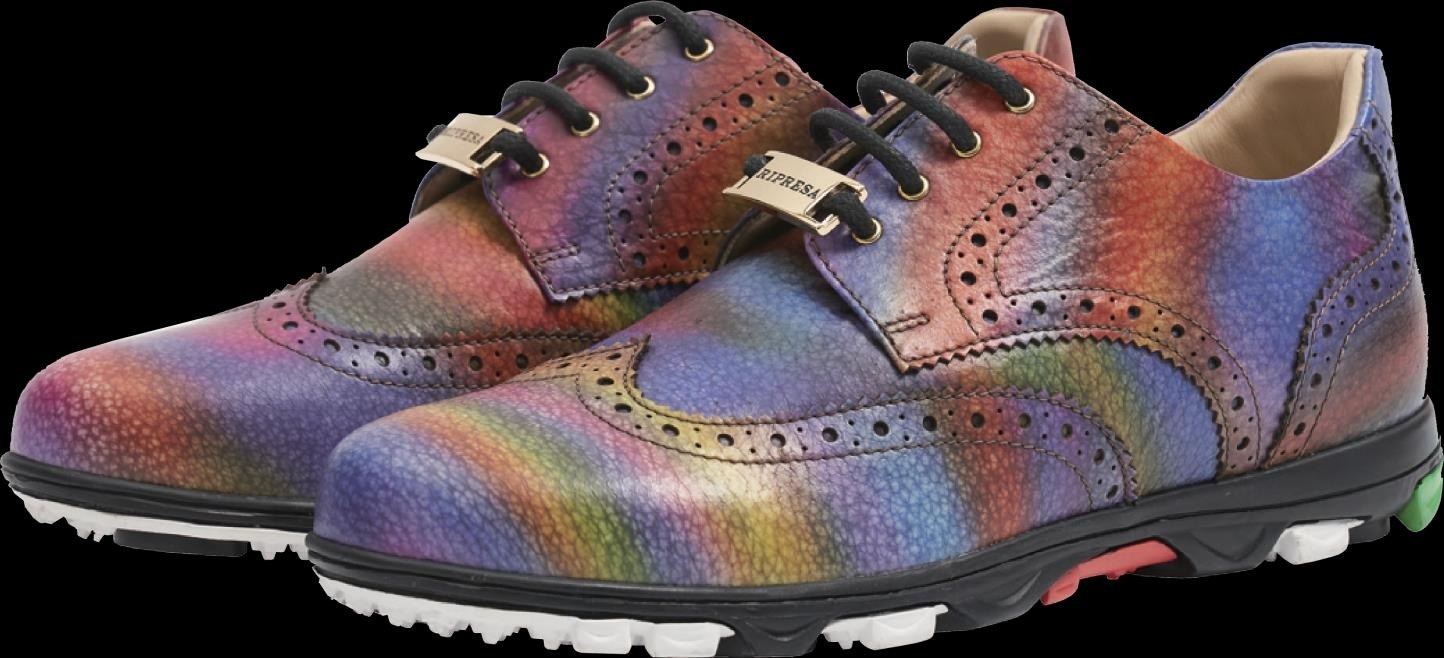 Aurora multicolour leather golf shoes